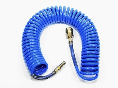 Wąż spiralny przewód pneumatyczny z szybkozłączami 7,5m